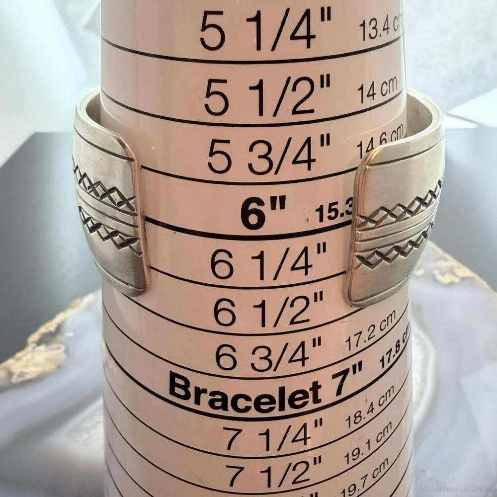 Alex Becenti Native American Sterling Village Life Storyteller Unisex Bracelet